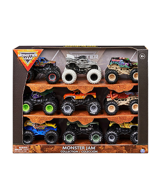 Monster Jam Official 9-Pack of 1:64 Scale Die-Cast Monster Trucks