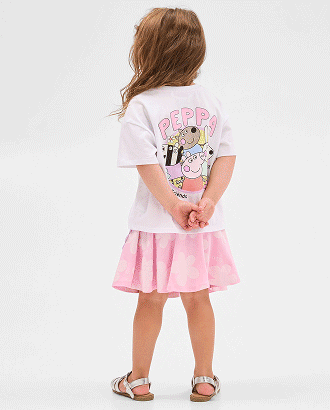 Peppa Pig Australian Cotton tee and skirt set. Sizes 1-6