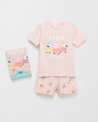 Peppa Pig Australian Cotton short PJ set gift pack. Sizes 1-7