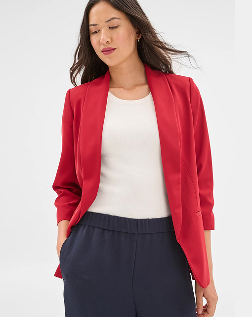 Preview ruched sleeve blazer
