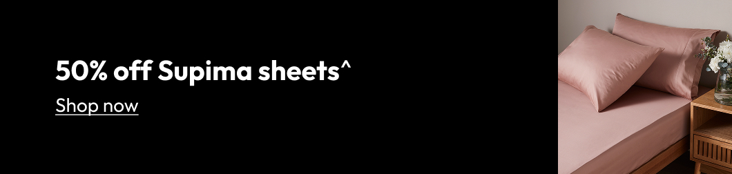 50% off Supima sheets^