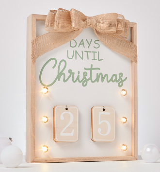 Light up countdown calendar