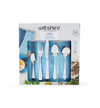 Wiltshire Rhodes 50pc Cutlery Set