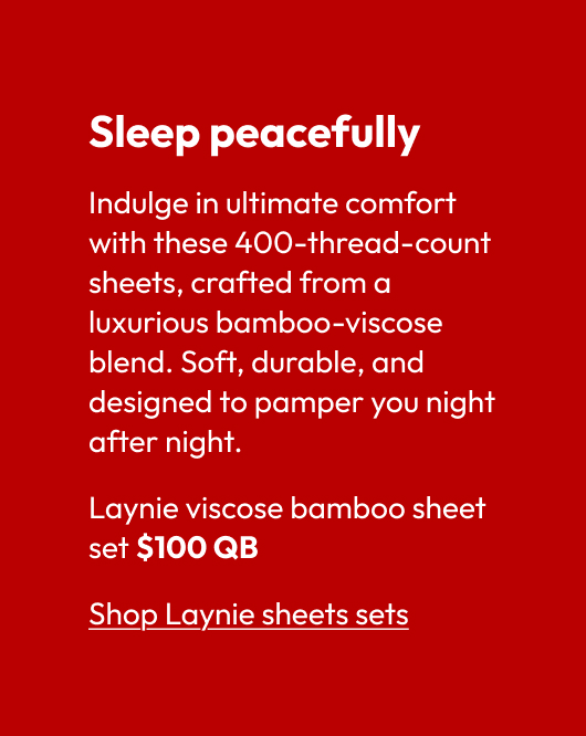 Laynie viscose bamboo sheet set $100 QB