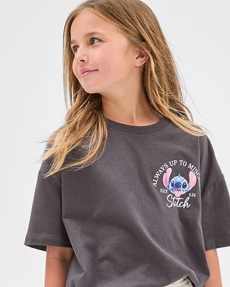 Disney Stitch cotton t-shirt. Sizes 7-16.