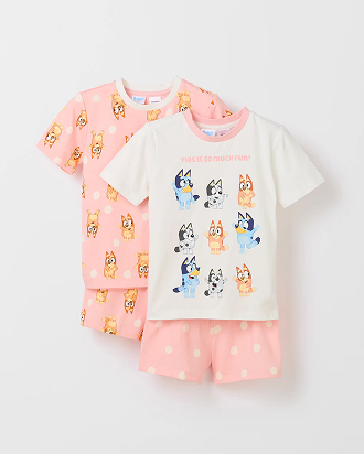 Bluey 2 pack cotton PJ set. Sizes 1-7