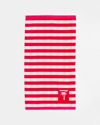 Gingham beach towel with pocket