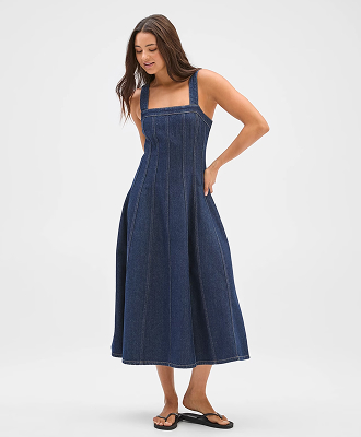 Lily Loves denim midi dress