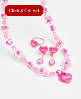 Barbie necklace, earring and ring set