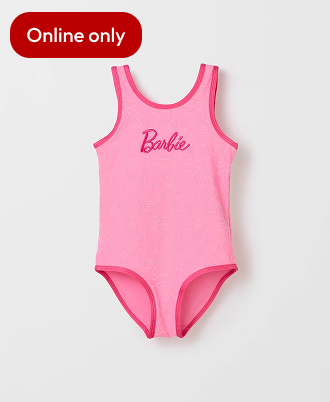 Barbie one piece swimsuit. Sizes 1-8