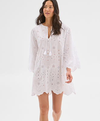 Australian Cotton broderie mini dress