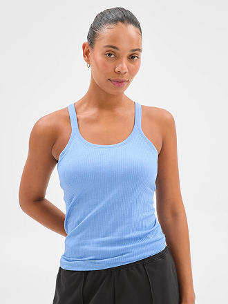 Active studio soft ribbed tank top with shelf bra