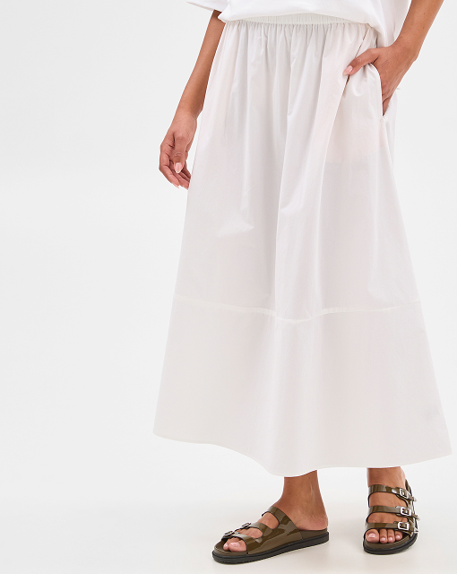 Poplin cocoon skirt