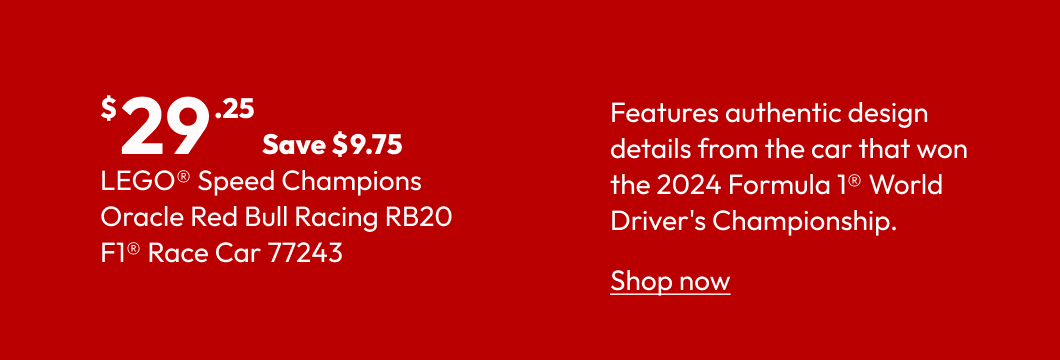 LEGO® Speed Champions Oracle Red Bull Racing RB20 F1® Race Car 77243