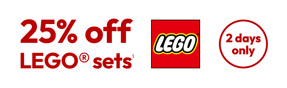 25% off LEGO sets