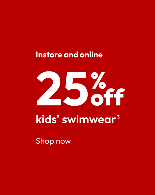 25% off kids’ swimwear