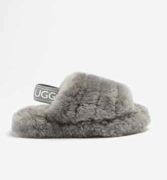 Genuine sheepskin sling back slippers