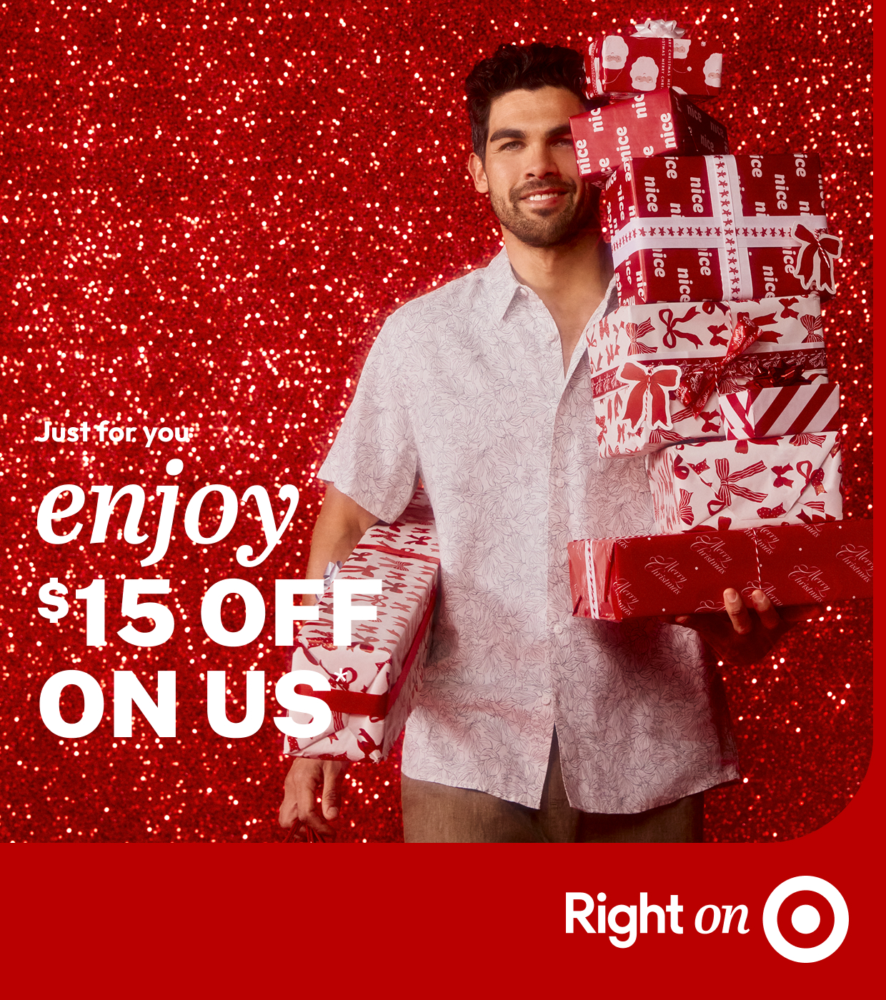 enjoy $15 OFF ON US*