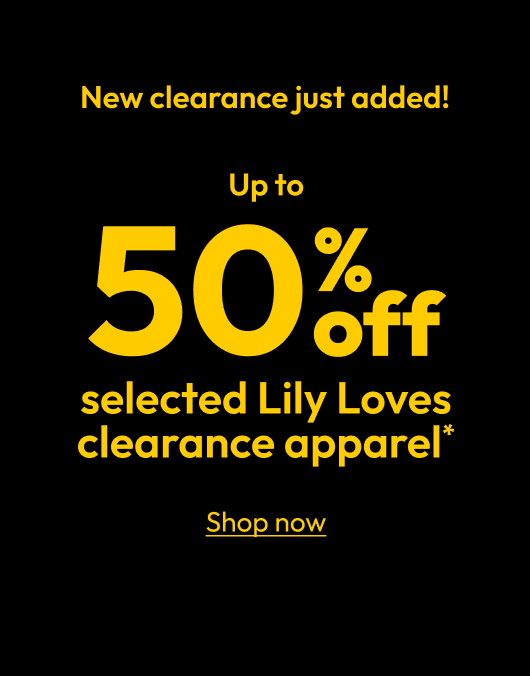50% off selected Lily Loves clearance apparel