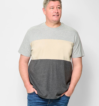 Plus size Australian Cotton blend panel t-shirt