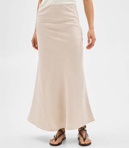Lily Loves European linen blend maxi skirt 