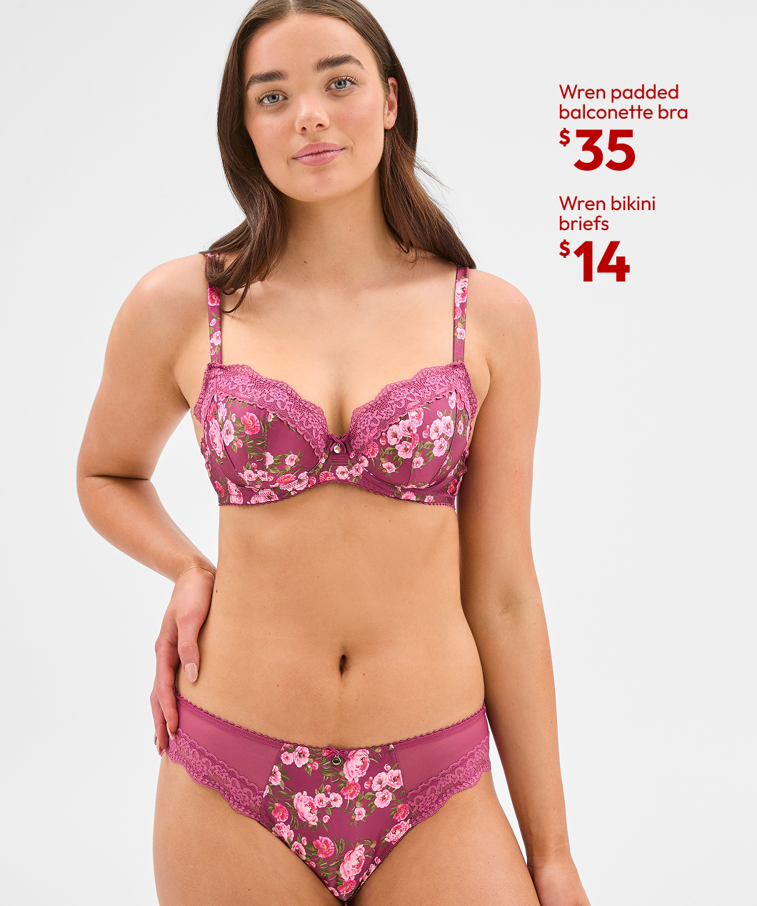 Wren padded balconette bra