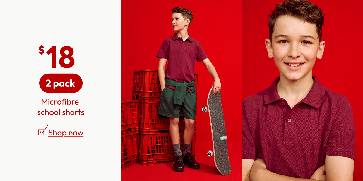 Microfibre school shorts