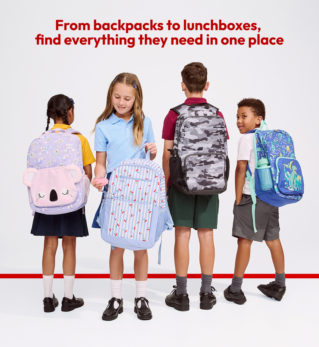 From backpacks to lunchboxes, find everything they need in one place