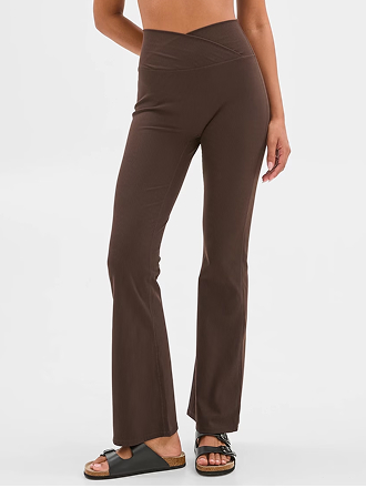 Soft rib flare pants