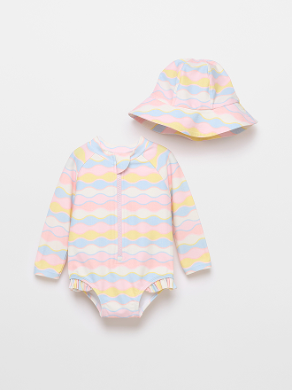 Baby girls unitard set and hat set