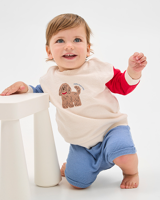 Organic Cotton boys crew fleece and short set