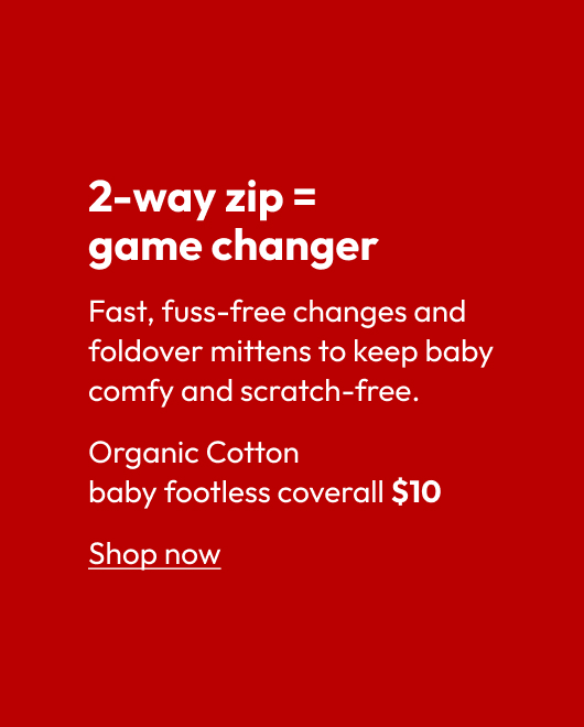 Organic Cotton baby footless coverall $10