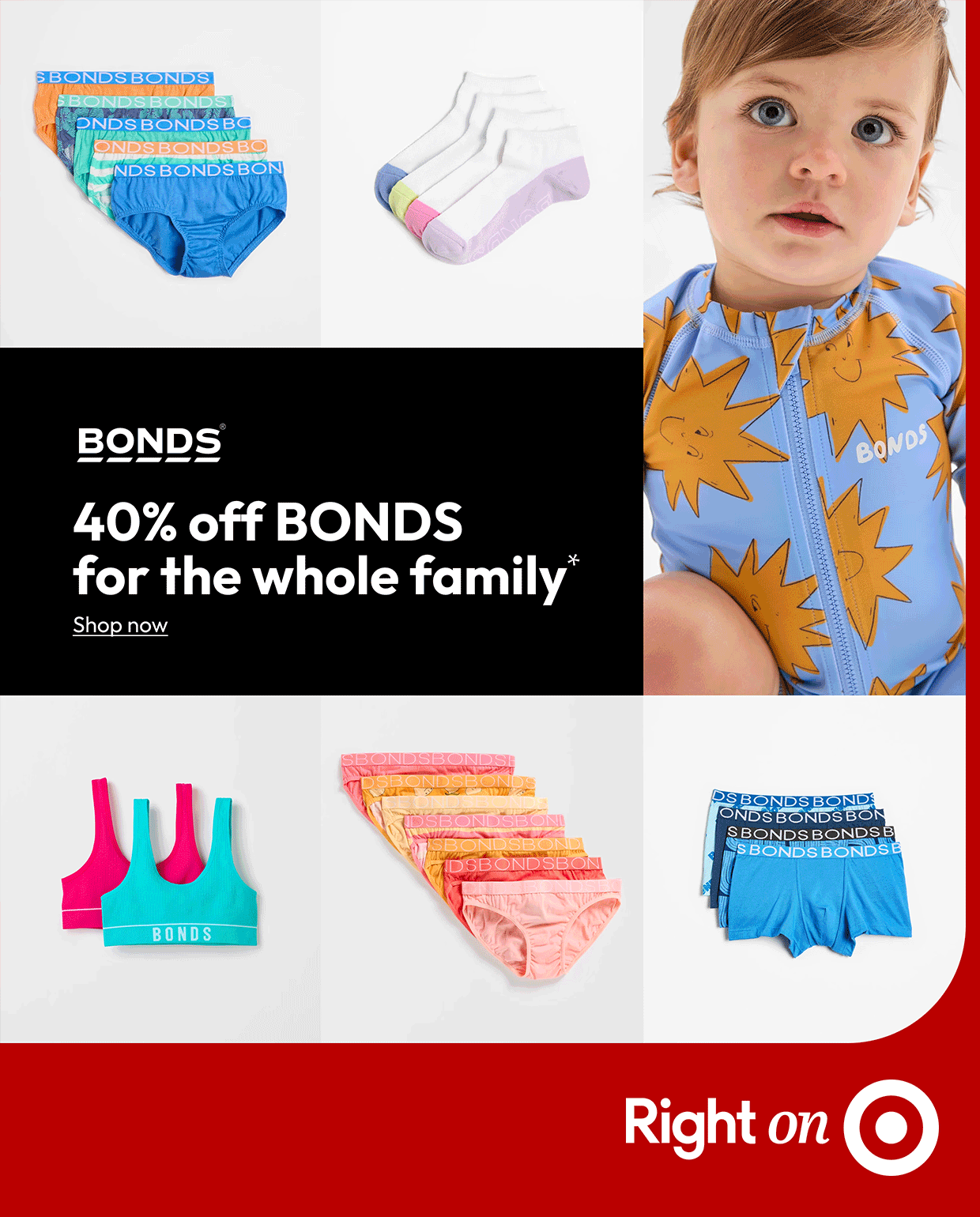40% off BONDS for the whole family