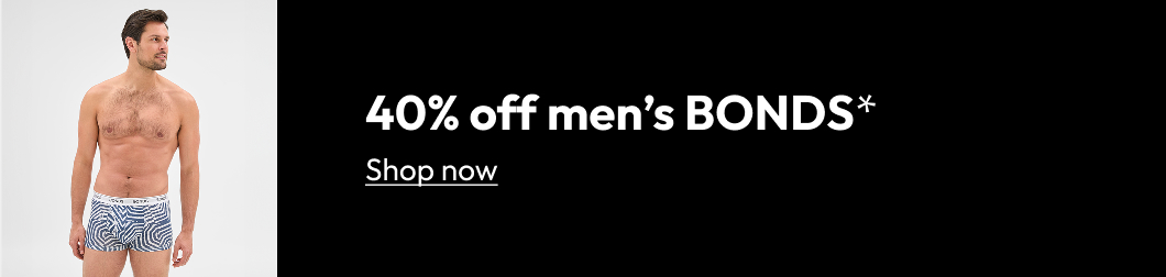 40% off men's BONDS*