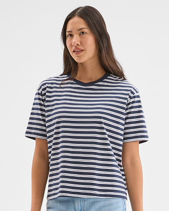 Step hem boxy crop t-shirt