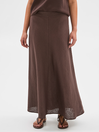 European linen seam detail skirt