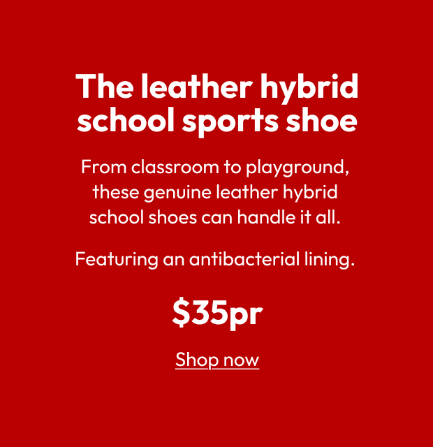 The leather hybrid school sports shoe
