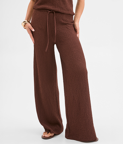 Lily Loves textured straight leg pants