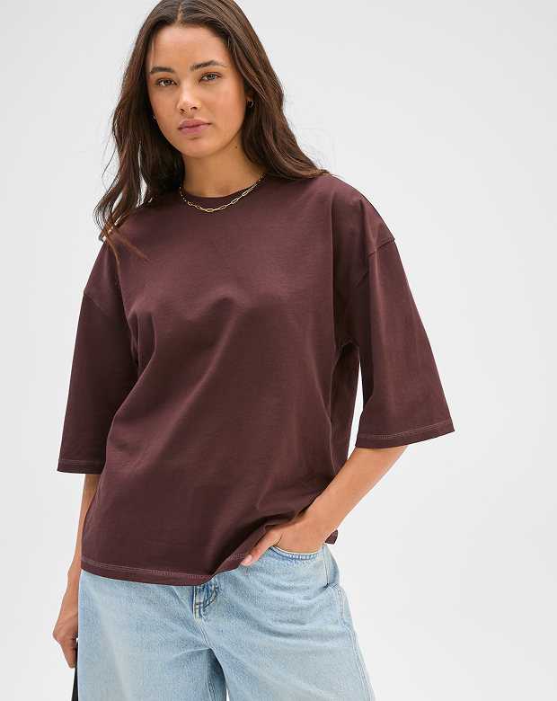 Lily loves oversized Australian Cotton t-shirt