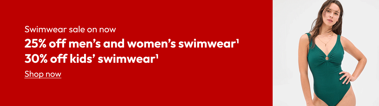 Swimwear sale on now
