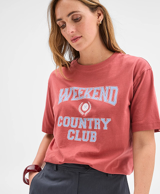 Australian Cotton step hem boxy crop t-shirt