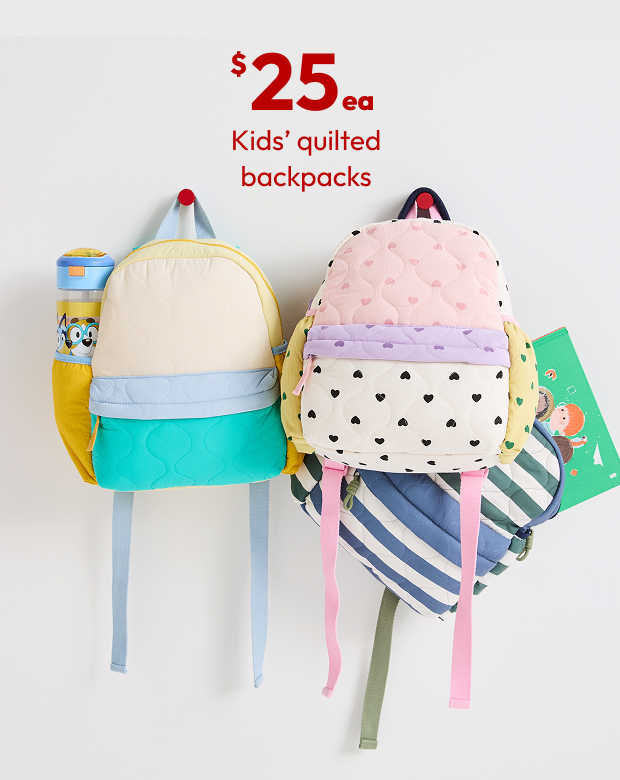 Kids’ quilted backpacks