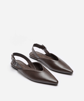 Pointed slingback flat