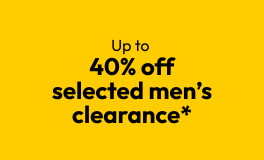 40% off selected men’s clearance*