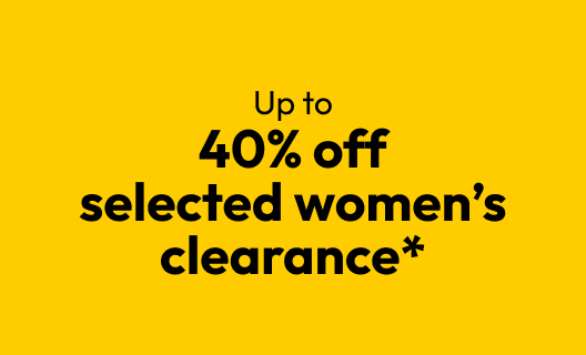 40% off selected women’s clearance*
