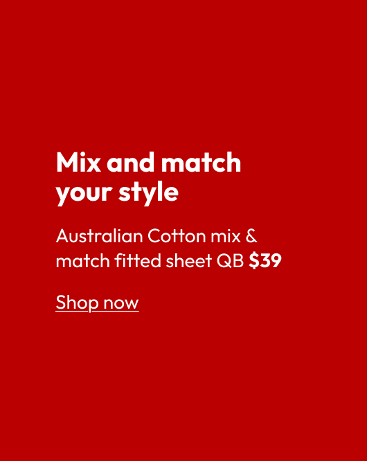 Australian Cotton mix & match fitted sheet QB