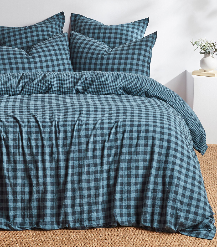 Darby gingham linen cotton QB QCS