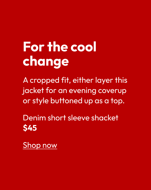 Denim short sleeve shacket