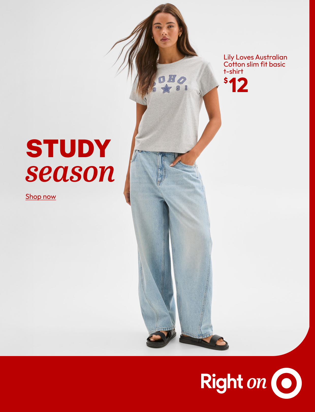 Lily Loves Australian Cotton slim fit basic t-shirt