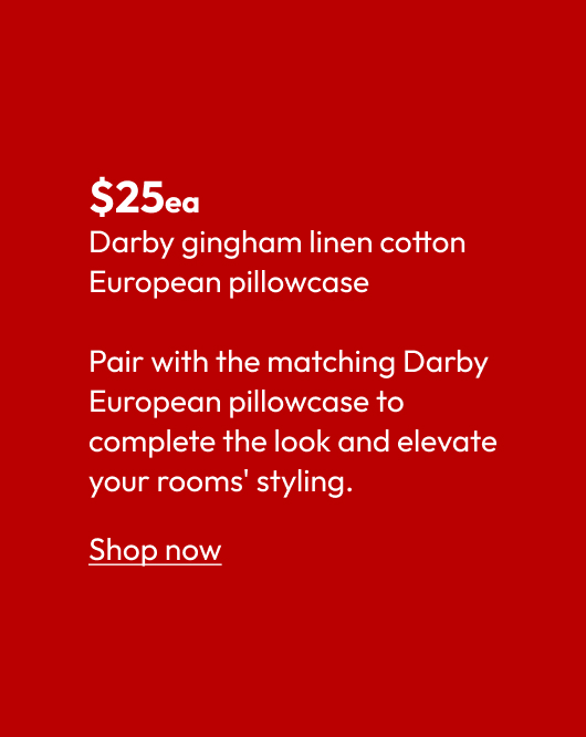 Darby gingham linen cotton European pillowcase